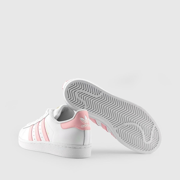 adidas Originals White / Pink Superstar Shoes - Picture 2 of 7